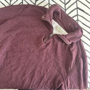 J. Crew Men's Size M Maroon Quarter Zip Collared Sweater